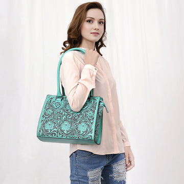 American Darling Tote Hand Tooled Genuine Leather Western Women Bag Handbag Purse | Casual